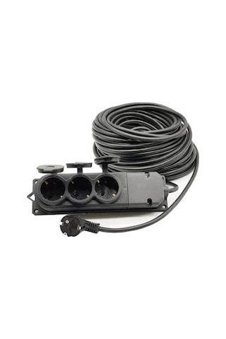 3'lü Priz Monofaze Seyyar Uzatma Kablosu 3x2,5 Mm 20 Metre Diğer
