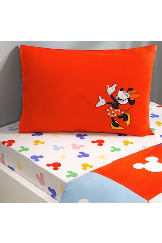 Taç Lisanslı Disney Minnie & Mickey Tek Kişilik Pamuk Nevresim Takımı 000000001000050291 Çok Renkli