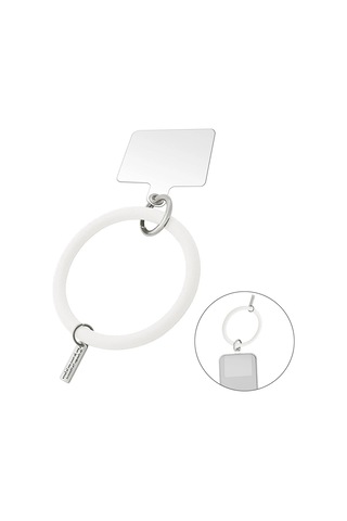 Junsunmay Silikon Bilezik Cep Telefonu Kordon Döngü Anti-kayıp Bilek Halat Telefon Kılıfı İçin Evrensel Beyaz