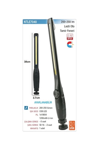 Ntle7040 Ledli El Feneri 250 Lümen Diğer