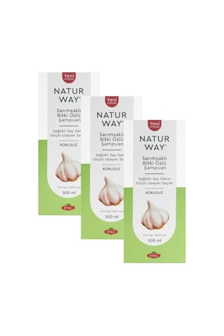 Otacı Naturway Sarımsaklı Bitki Özlü Şampuan 3 x 500 ML