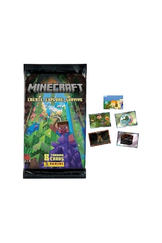 Toyika Panini Lisanslı Minecraft Koleksiyon Trading Cards 8li X 25 Paket