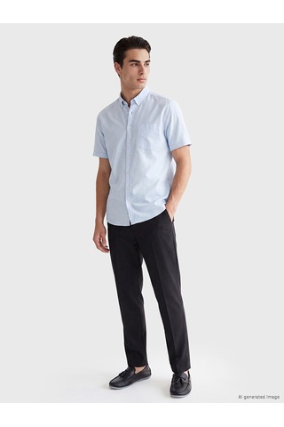 Lcwaıkıkı Classic Mavi Regular Fit Kanvas Erkek Gömlek