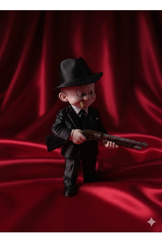 Looney Tunes Mafia Serisi 3 Lü Figür Seti - Bugs Bunny, Elmer Fudd, Daffy Duck Özel Koleksiyon