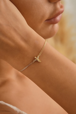 Sefa Gold 14 Ayar Altın Melek Bileklik Sarı - Beyaz Altın