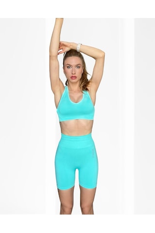 Fitinsane Seamless Toparlayıcı Mint Kısa Spor Tayt Mint