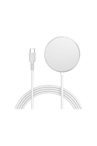 Tongxida Yf-m5c iPhone Uyumlu 12-16 Serisi Qi2 Şarj Pedi, Alüminyum Alaşım 15w Manyetik Kablosuz Şarj Beyaz