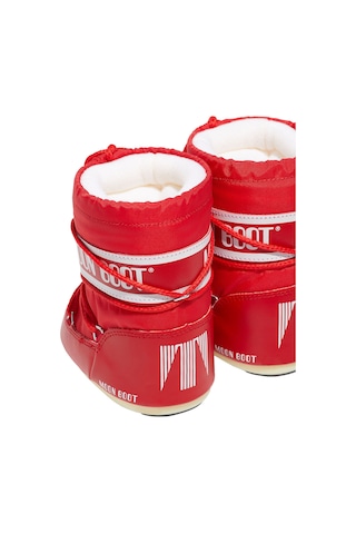 Moon Boot Moon Boot Mini Nylon Unisex Çocuk Kırmızı Kar Botu Red Kırmızı