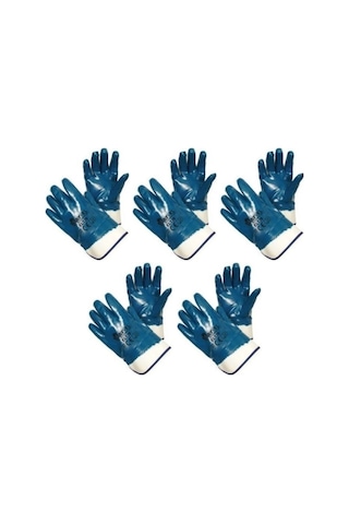 Nalburkent Bay-el El170 Nitril Kaplama İş Eldiveni 10 Beden Petrolcü Sıvacı 5 Çift