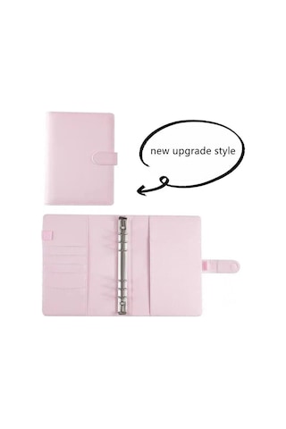 Pembe A5 Pu Deri Şeker Renk Bağlayıcı Fotoğraf Kartları Sevimli Gevşek Yapraklı Idol Kpop Albümü Fotoğraf Depolama Kitap Dergisi Kapağı Okul Kırtasiye