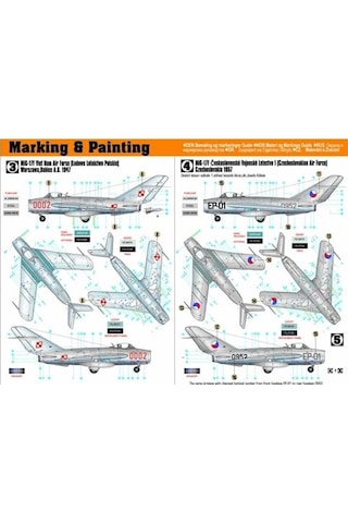 Mistercraft F002 1/48 Mig-17f Fresco Savaş Uçağı Plastik Model Kiti-49654