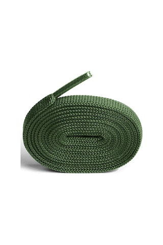 Haki Yeşil 1 Cm Kalınlığında 1 Çift Yassı Spor Ayakkabı Bağcığı Haki