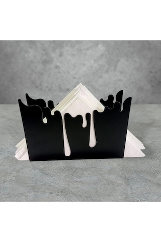 Glare Peçetelik Damla Mat Siyah Siyah