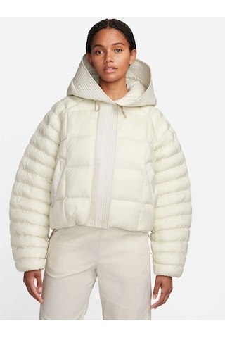 Sportswear Therma-fit Primaloft Thermoplume Swoosh Puffer Full-zip Kadın Mont Ndd Sport Beyaz