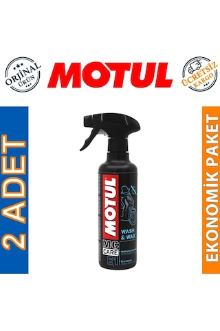 Motul E1 Wash & Wax 400 Ml Susuz Temizlik ve Koruma Cilası 2 Ade