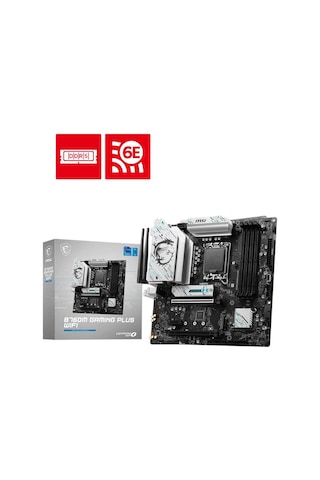 Msı B760m Gamıng Plus Wıfı Ddr5 6800mhz 2xhdmı 2xdp 2xm.2 Usb 3.2 Matx 1700p 12. / 13. Ve 14. Nesil