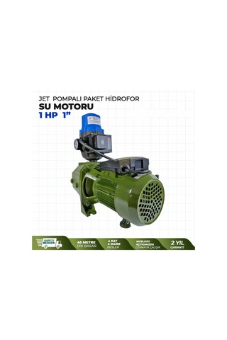 Staxx Power Jet Pompalı Otomatik Paket Hidrofor Su Motoru 1Hp 1'