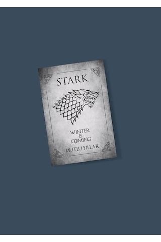 Game Of Thrones 3 Lü Yeni Yıl Kartı Yılbaşı Kartı Tabrik Kartı Stark Hause Kart