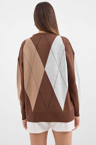 Gabria Baklava Desen Kazak Kahverengi