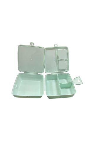 Beslenme Kutusu 4 Bölmeli Frozen Mint Yeşili Renk Kız Figürlü 1 Adet Yemek Saklama Kabı Beslenme Çantası Mint Yeşili