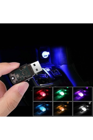 Usb Mini Led Lamba Disko 7 Renkli 12 Volt Dekoratif Işık Ev Araba Dış Mekan Uyumlu