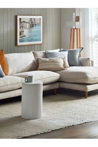 Mariposa Bohem Ahşap Yan Sehpa Beyaz