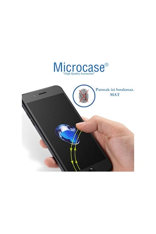 Microcase Apple Uyumlu iPhone 13 Pro Tam Kaplayan Ekran Koruyucu - Mat Siyah