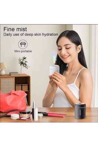 Rgb Beyaz 180 Ml Usb Ultrasonik Ofis Oda Ve Araba Hava Nemlendirici Buhar Makinesi Aroma Difizörü