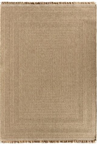Çam Halı İndia 668 Bej Seyran Halı Modern Jüt Desen Makine Halısı