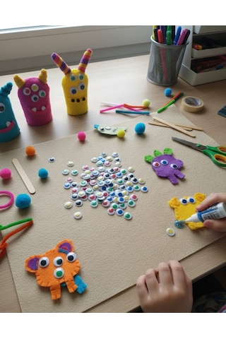 1.5 Cm Renkli Oynar Göz Seti Amigurumi, Okul Öncesi Etkinlik Ve Hobi Malzemesi 25'li Paket