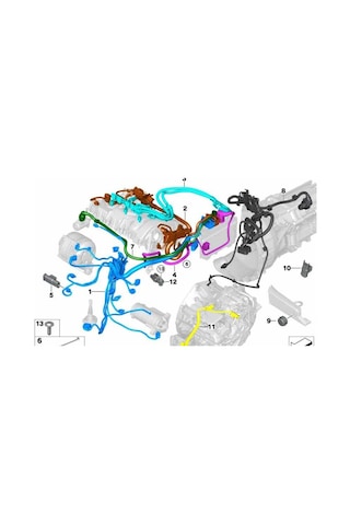 Bmw Motor Tesisatı F40 F44 F45 F46 F48 F39 Mini F55 F60 F54 12518742680