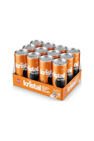 Kristal Portakal Aromalı Şekersiz Gazlı İçecek 330 ml 12'li