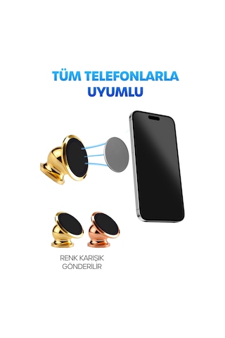 Havalandırma Araç İçi Mıknatıslı Telefon Tutucu Ayarlanabilir Yapışkanlı Araba Telefon Tutacağı Diğer