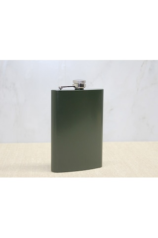 Premium Kamp Malzemesi Şık Tasarım Outdoor Tekli Haki 9 Oz Matara