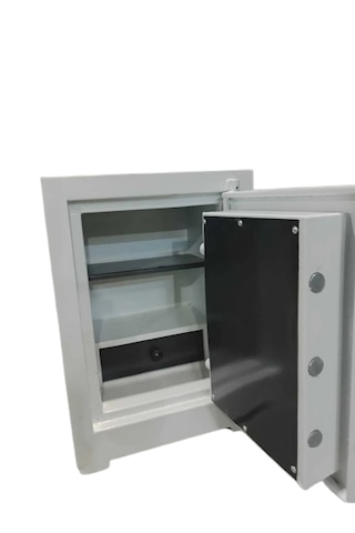 Çelik Para Kasası 65 Cm Beyaz Gold Çızgılı Şi Freli