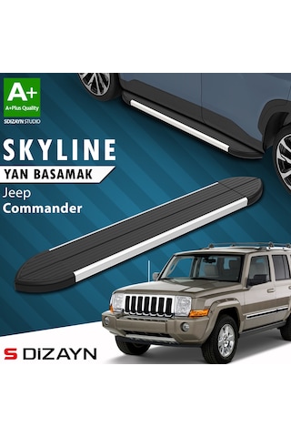 S-dizayn Jeep Commander Skyline Aluminyum Yan Basamak 173 Cm 2006-2010 A+ Kalite