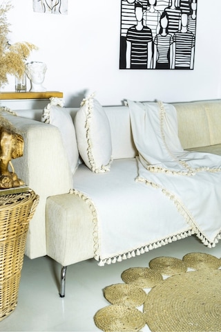 Dnc Home Tekstil Ndchome Ham Keten Otantik Koltuk Örtüsü Koltuk Şalı