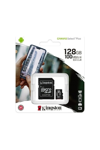 KINGSTON HAFIZA KARTI 128GB 100 MB/S MICRO SD KART CANVAS SELECT