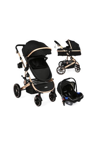 Yoyko Capsule Egg Travel Sistem Bebek Arabası Siyah Rose Siyah-rose