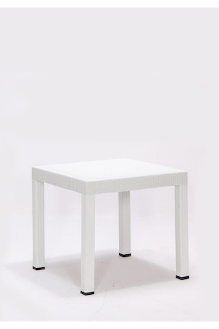 Rattan Beyaz Kollu 4 Sandalye Masa Takımı - Bahçe&Balkon&Teras Beyaz