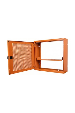 Alfafonet Wifi Box 450 Duvar Tipi Modem Ve Wifi Kutusu 450x120x350 Mm Turuncu Perfore Metal Kapak Montajlı