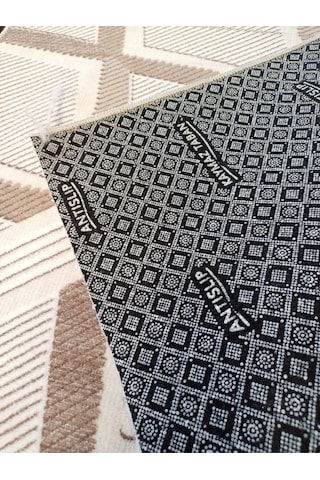 Aslan Home Kahverengi Klasik Yıkanabilir Kaymaz Dört Mevsimlik Salon, Banyo, Balkon, Genç Odası Kesme Yolluk Kahverengi