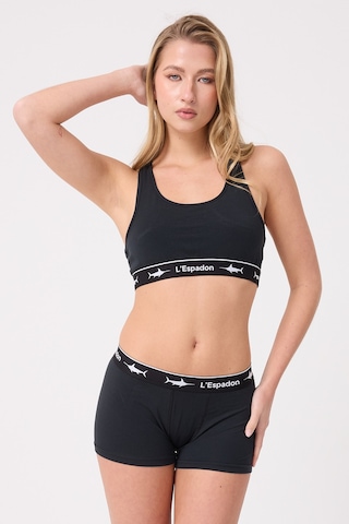 Racer Crop Top Racer Back Crop Top-3282 Siyah