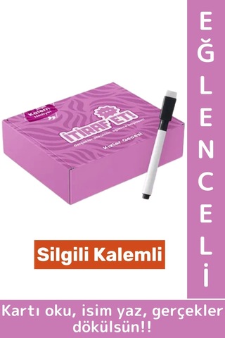 Eğlenceli Arkadaş Grup Tatil Yılbaşı Silgili Kalemli Kız Kızlar Gecesi Cesur İtiraf Oyunu 45 Kart