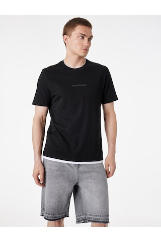 Koton Normal Bel Pamuklu Pis Paça Straight Fit Bermuda Jean Şort Gri 6sam40376nd