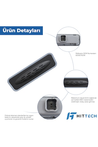 Renault Zoe, Clio 3, Megane 2 Ve Laguna 2 Uyumlu Bagaj Açma Düğmesi Butonu Switch  8200078258 1 Adet
