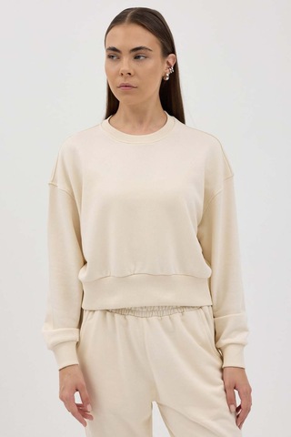 Buly Cozy Bisiklet Yaka Sweatshirt Bej