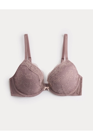 Marks & Spencer Dantelli Balenli Plunge Sütyen T33000318 Kahverengi