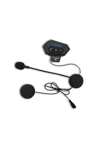 Fortunelane Motosiklet Kaskı Kulaklık: Kablosuz Konuşma, Müzik Kontrol, 10m Mesafe - Siyah V4.0+edr