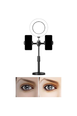 Thentech Profesyonel Aydınlatmalı Telefon Ve Mikrofon Tutuculu Ayaklı Tripod Rıng Led